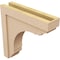Ekena Millwork 5"W x 20"D x 20"H Thin Warren Rough Cedar Woodgrain TimberThane Corbel, Primed Tan CORUR05X20X20WARRCPR - alternate 3